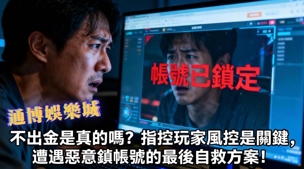 通博不出金是真的嗎？指控玩家風控是關鍵，遭遇惡意鎖帳號的最後自救方案！